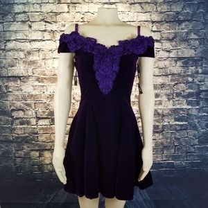 Vintage Zum Zum Deep Purple Velvet Dress Sz.7/8